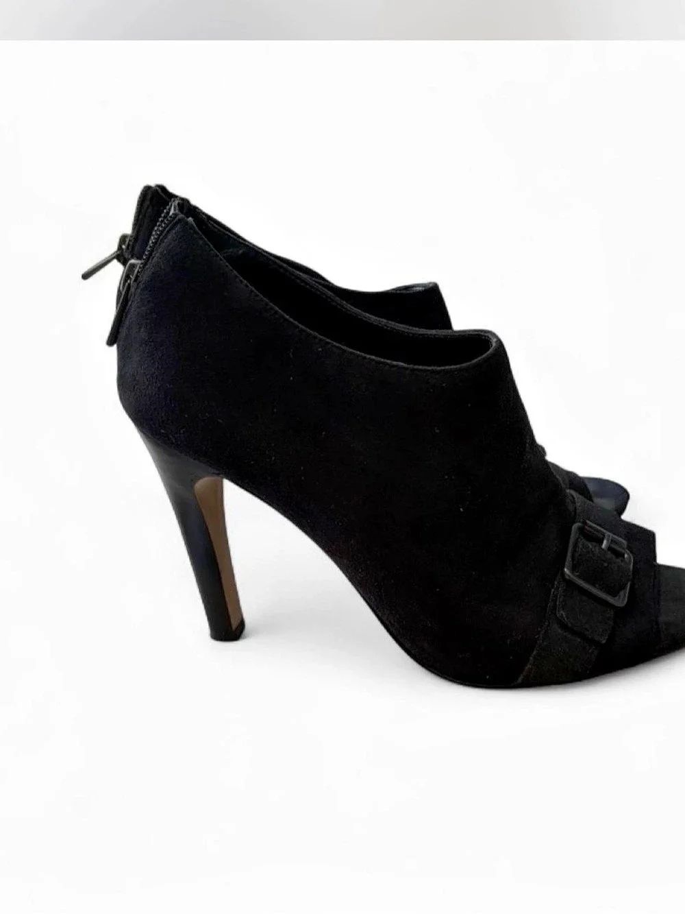 Julianne Hough for Sole Society Buckle Peep Toe Heels ankle booties size 9